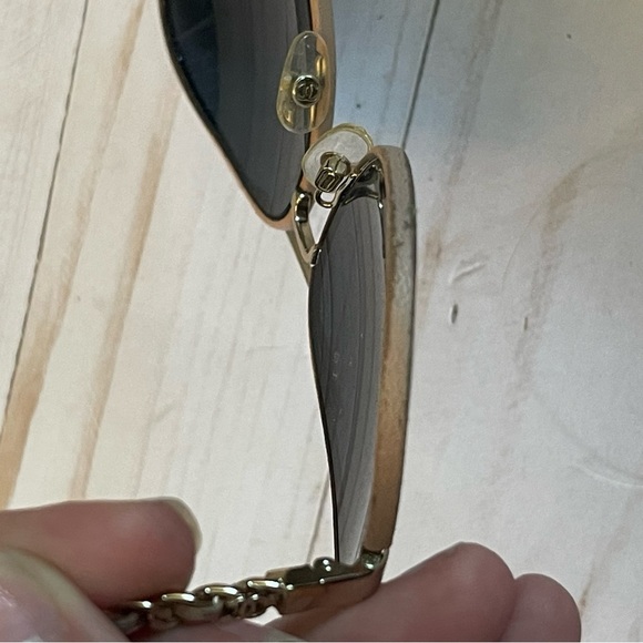 Chanel Pink Mirrored Aviator Pilot Sunglasses Gold Accents with Case - Picture 8 of 16